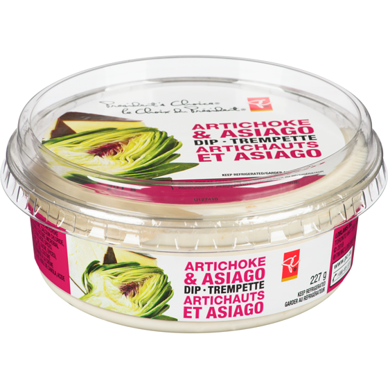 le Choix du Président Trempette aux artichauts et à l'asiago 227 g, 1,76 $/100g