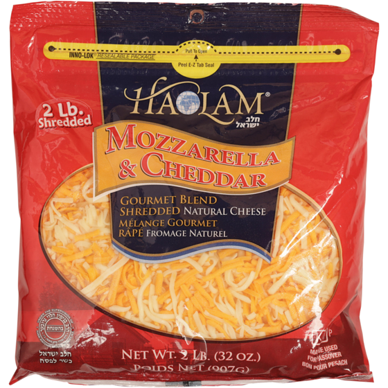Haolam Cheese, Kosher Mozzarella & Cheddar, Shredded 908 g, $3.96/100g