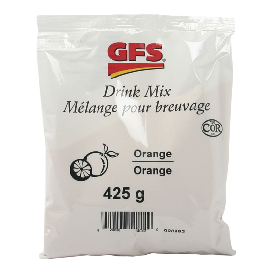 GFS Cristaux pour boisson orange 425 g, 0,82 $/100g
