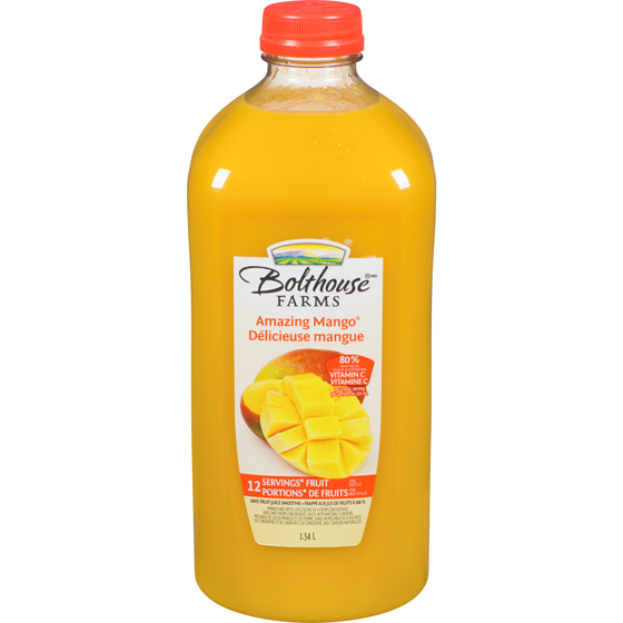 Bolthouse Amazing Mango 1.54 l, $0.55/100ml