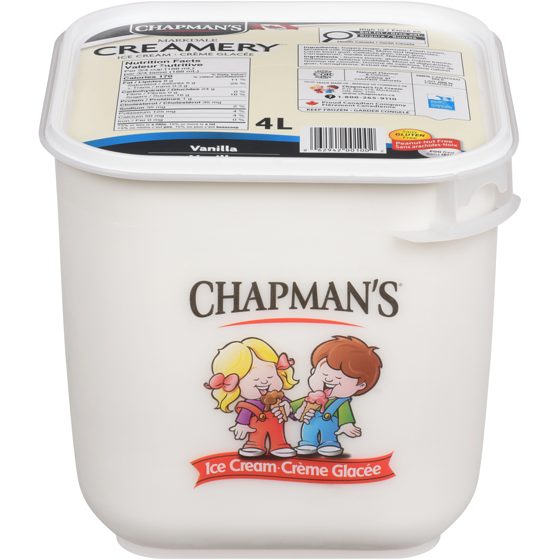 Chapmans Markdale Creamery Vanilla Ice Cream 4 l, $0.25/100ml