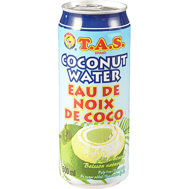 T.A.S. Eau de coco 500 ml, 0,40 $/100ml