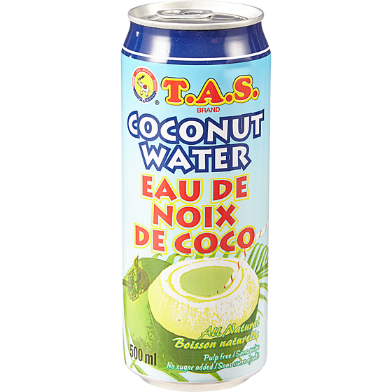 T.A.S. Eau de coco 500 ml, 0,46 $/100ml