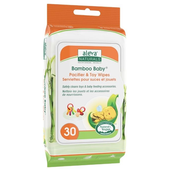 Aleva Naturals Bamboo Baby Pacifier & Toy Wipes 30 ea, $0.15/1ea
