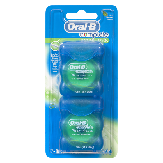 Oral-B Paquet Jumele Complete Satin Floss, 50m 2x1.0 ea