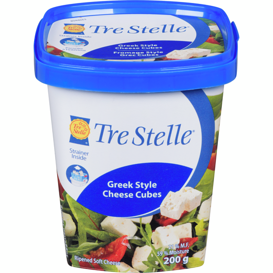 Tre Stelle Feta, Cubes 200 g, $4.50/100g