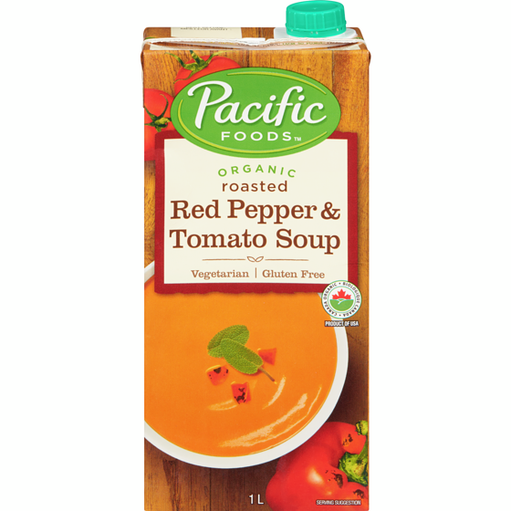 Pacific Foods Pacific Organic Roasted Red Pepper & Tomato Soup 1 l, $0.80/100ml
