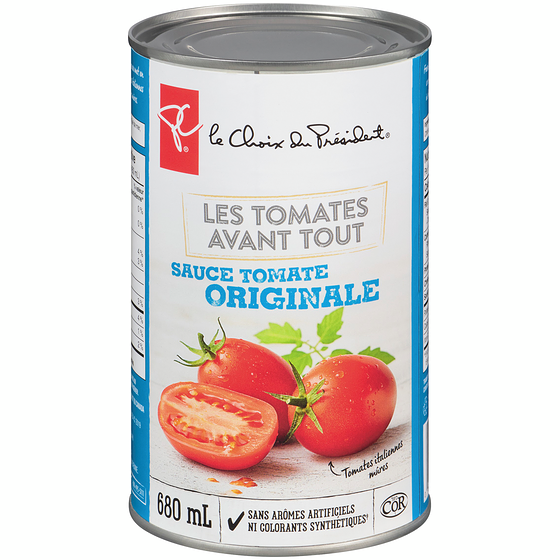 Sauce tomate originale, les tomates avant tout PC PC.ca