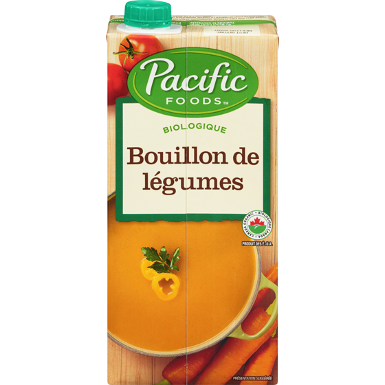 Pacific Bouillon de légumes Biologique 1 l, 0,75 $/100ml
