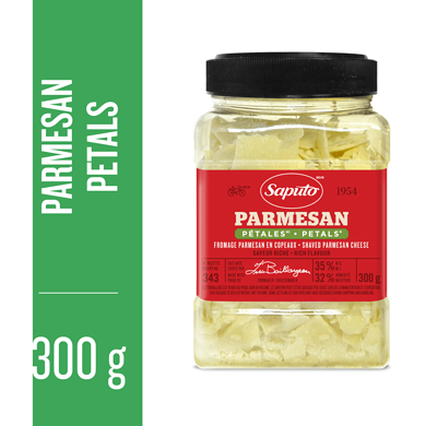 Saputo Petal Parmesan Cheese 300 g, $4.50/100g