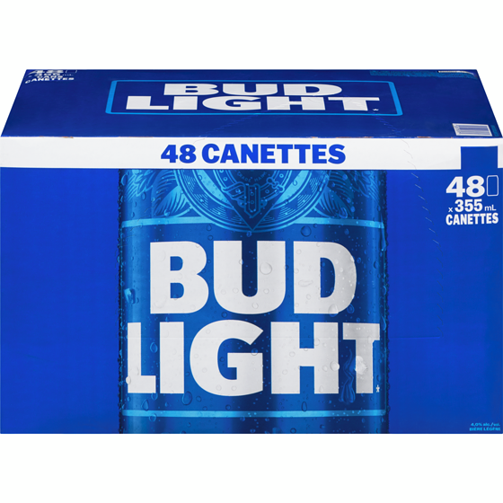 Bud Light 48 conserves (Pièce d’identité requise au moment du ramassage) 48x355.0 ml, 0,40 $/100ml