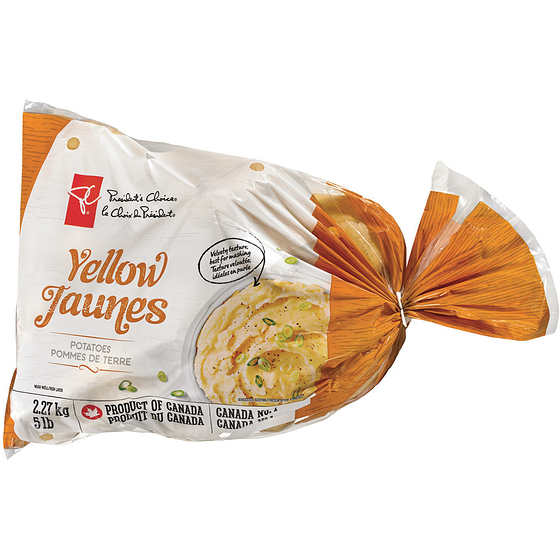 President's Choice Yellow Potatoes, 5 lb Bag 2.268 kg, $0.26/100g