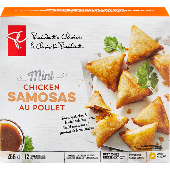 President's Choice Mini Chicken Samosas 288 g, $2.78/100g