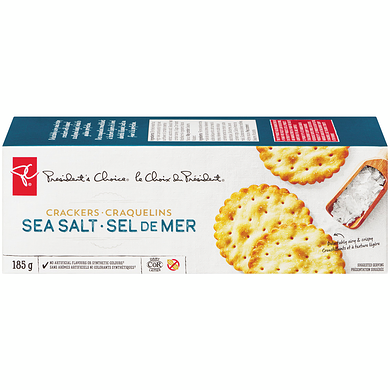 le Choix du Président Craquelins au sel de mer 185 g, 1,89 $/100g