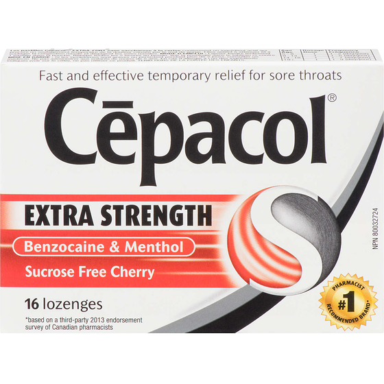Cepacol Extra Strength Sucrose Free Cherry, Sore Throat Lozenges 16 ea, $0.41/1ea