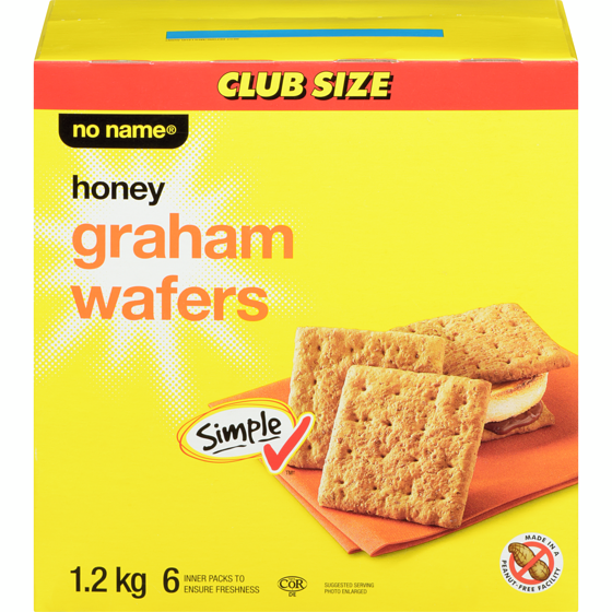 No Name Honey Graham Wafers 1200 g, $0.92/100g