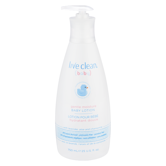 Live Clean Lotion pour bébés hydratant douce 750 ml, 1,71 $/100ml