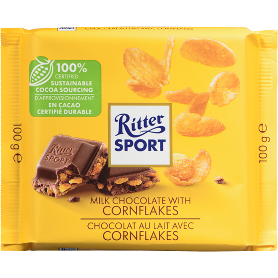 Ritter Sport Milk Chocolate with Cornflakes 100 g, $3.75/100g