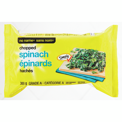 Sans Nom Épinards hachés 300 g, 0,67 $/100g