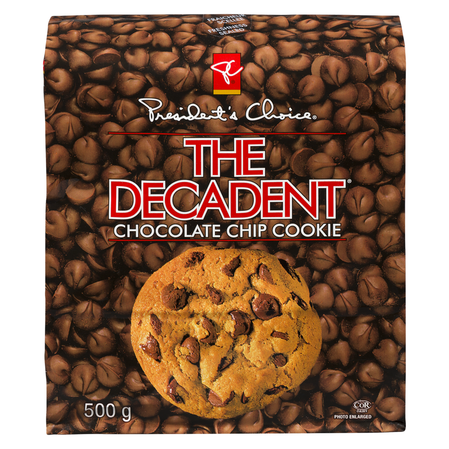 Calories in President's Choice The Decadent Chocolate Chip Cookie 