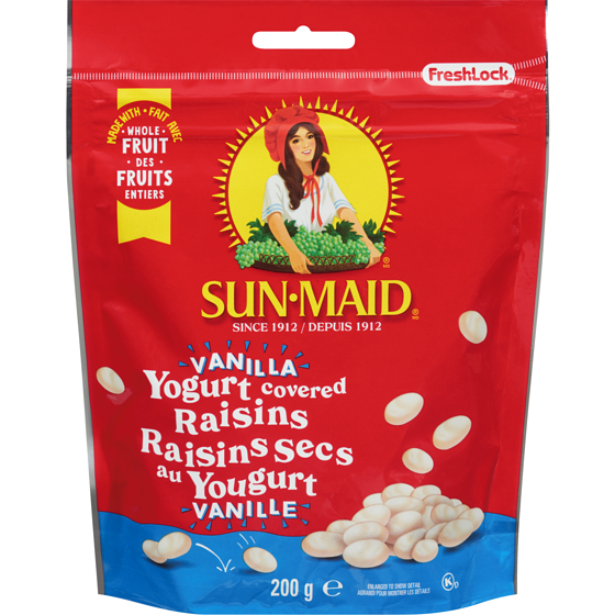 Sunmaid Yogurt Raisins 200 g, $2.50/100g