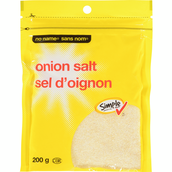 Sans Nom Sel d’oignon 200 g, 1,25 $/100g