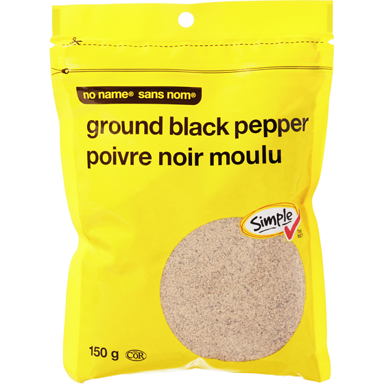 Sans Nom Poivre noir moulu 150 g, 2,86 $/100g