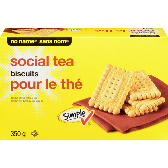 No Name Social Tea Biscuits 350 g, $1.29/100g