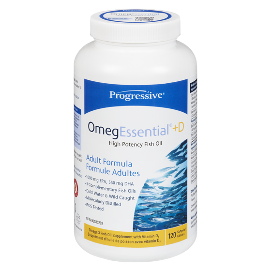 Progressive OmegEssential + D3 Softgels 120 ea, $0.22/1ea