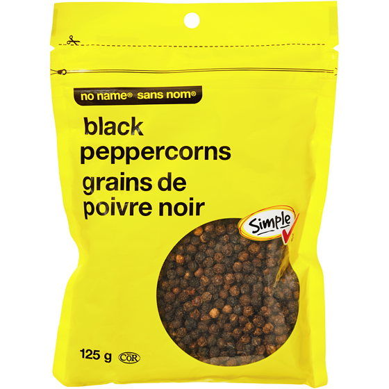 No Name Black Peppercorns 125 g, $3.20/100g