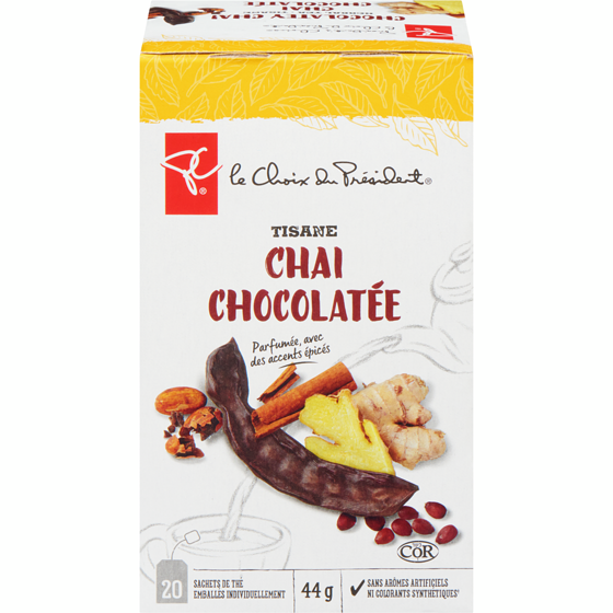 le Choix du Président Tisane Chaï Chocolaté 20 ea, 0,25 $/1ch