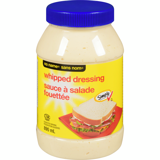 Sans Nom Sauce à salade fouettée  890 ml, 0,67 $/100ml