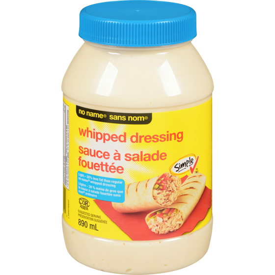 Sans Nom Sauce à salade fouettée légère 890 ml, 0,45 $/100ml