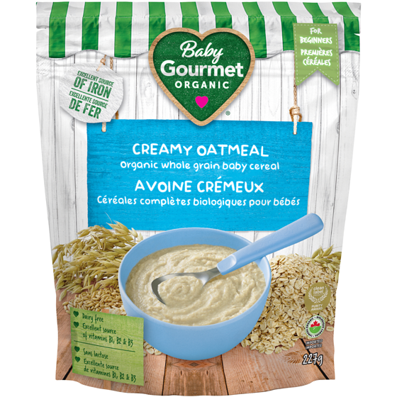 Baby Gourmet Céréales biologiques avoine crémeux 227 g, 3,52 $/100g