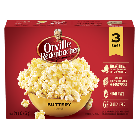 Orville Popcorn Bowl, Buttery 3x82.0 g, $1.95/100g