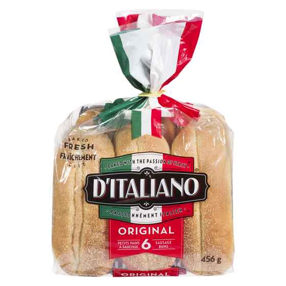 D’Italiano Petits pains à saucisse original 456 g, 0,88 $/100g