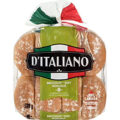 D'Italiano Brizzolio Hamburger Buns 528 g, $0.76/100g