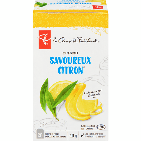 le Choix du Président Tisane Savoureux Citron 20 ea