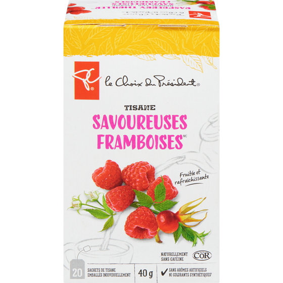 le Choix du Président Tisane Savoureuses Framboises 40 g