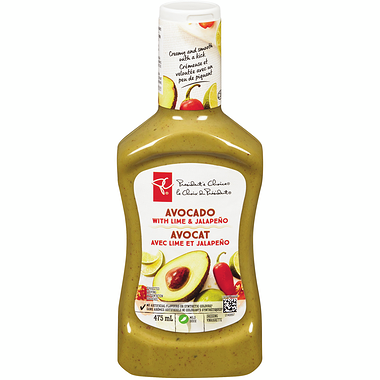 Vinaigrette à l'avocat avec lime et jalapeño PC