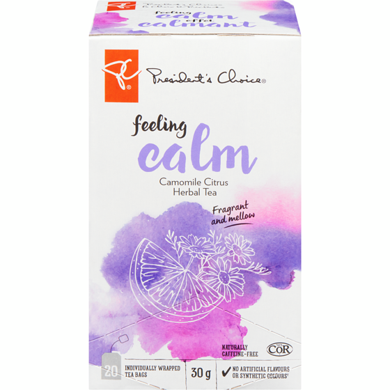 President's Choice Feeling Calm Camomile Citrus Herbal Tea 20 ea, $0.15/1ea