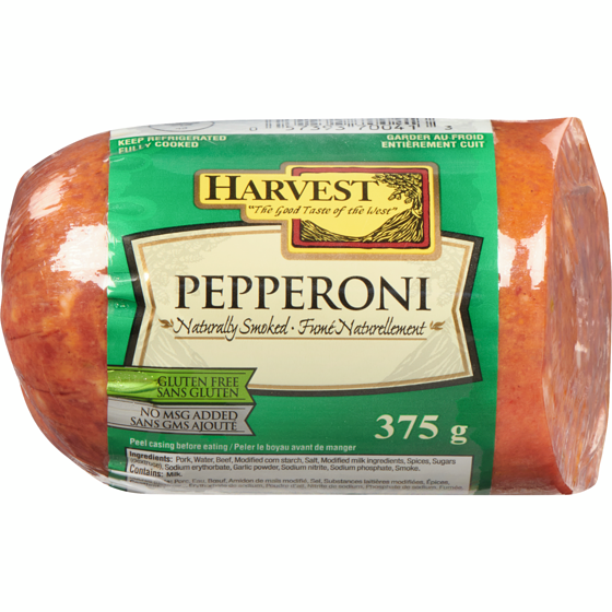 Harvest Pepperoni 375 g, $2.40/100g