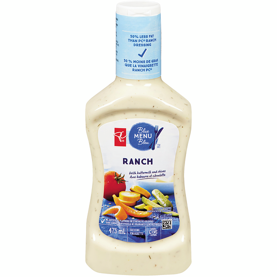 PC Blue Menu Ranch Dressing 475 ml, $0.95/100ml