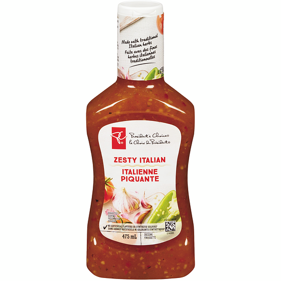 President's Choice Zesty Italian Dressing 475 ml, $0.95/100ml