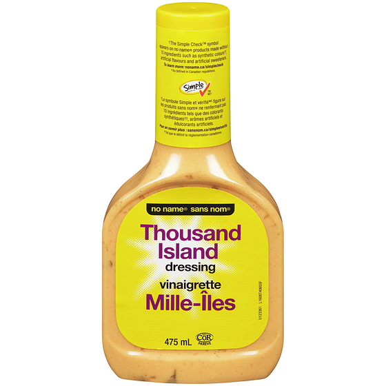 Sans Nom Vinaigrette mille-iles 475 ml, 0,84 $/100ml
