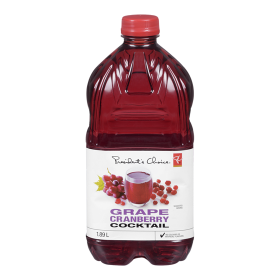 President's Choice Grape Cranberry Cocktail 1.89 l, $0.22/100ml