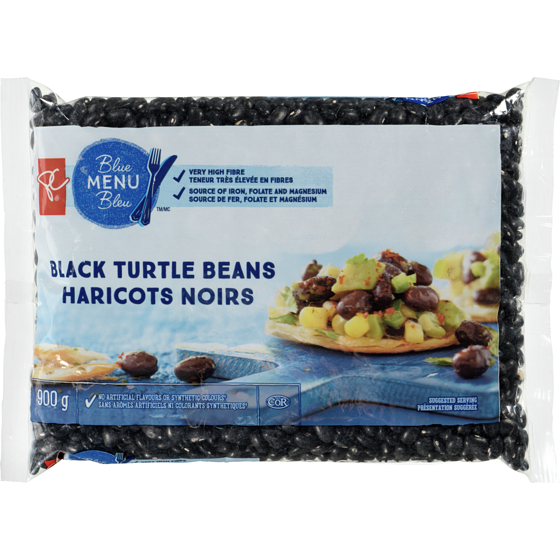 PC Menu Bleu Haricots noirs  900 g, 0,42 $/100g
