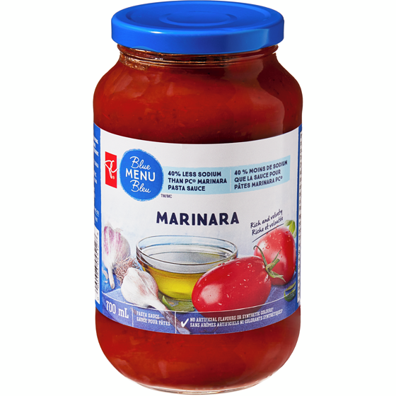 PC Menu Bleu Sauce pour pâtes marinara 700 ml, 0,61 $/100ml