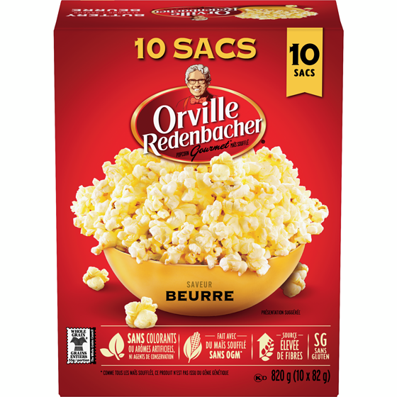 Orville Redenbacher’s Maïs soufflé, saveur de beurre 10x82.0 g, 1,40 $/100g