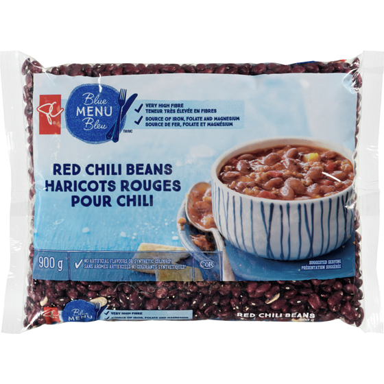 PC Menu Bleu Haricots rouges pour chili  900 g, 0,42 $/100g